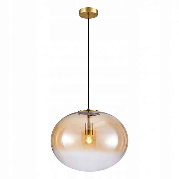Závěsná lampa Campania Zlaté skleněné stínítko 1xE27 40x157 cm Stropní Svítidlo