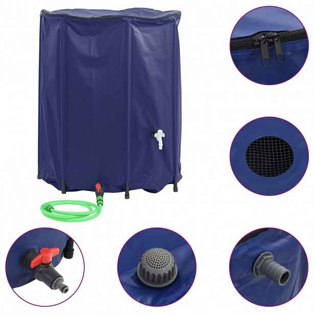 vidaXL Nádrž na vodu s kohoutkem skládací 1 250 l PVC