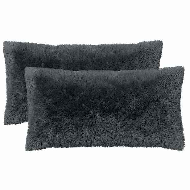 vidaXL Povlak na polštář 2 pcs HEERLEN Antracitová 40 x 70 cm