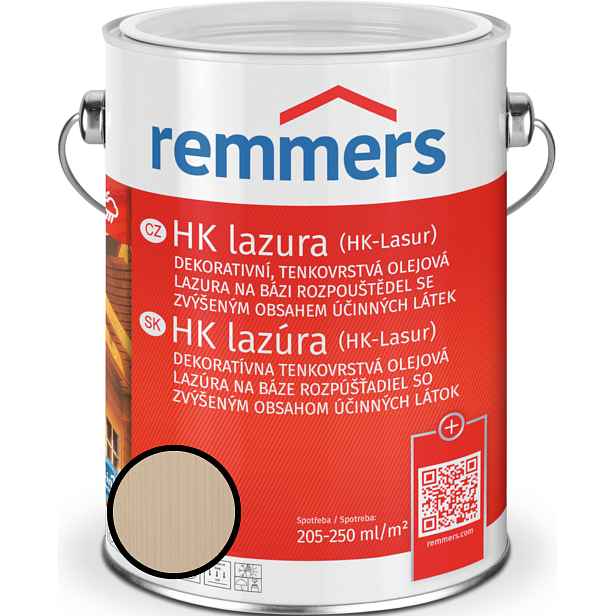 Lazura tenkovrstvá Remmers HK lazura weiss, 5 l