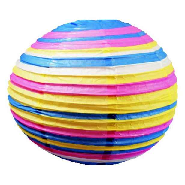 Modro-růžové papírové stínidlo na lampu ve tvaru koule 50 cm Cocoon