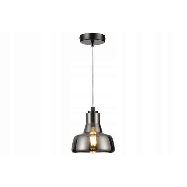 Reality Závěsná lampa Haga Industriální skleněné stínítko Chrom E27 40W