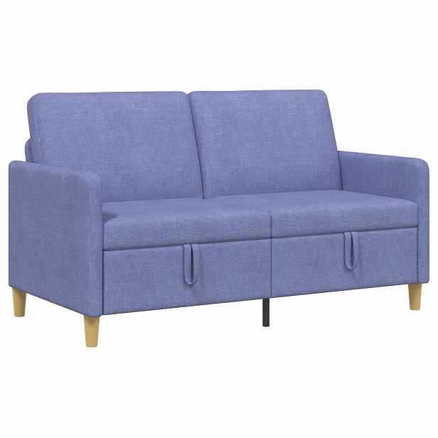 vidaXL Sofa s úložným prostorem Modrá džínovina 152 x 78 x 87 cm