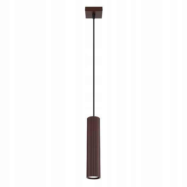 Závěsná lampa Karbon 1 hnědá tuba Osvětlení visící nad stolem Gu10 Sollux