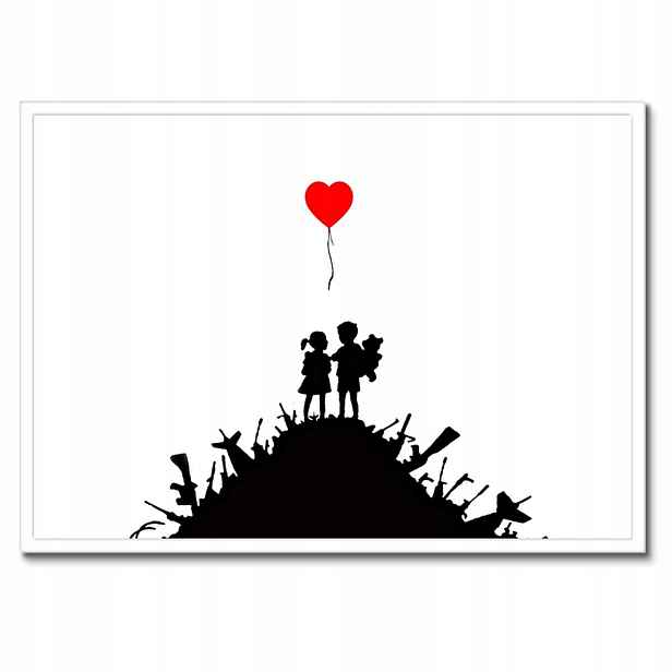 Plakáty v rámu 70x50 Banksy Děti nahoře