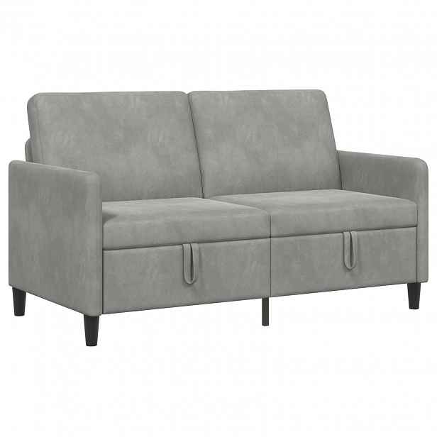 vidaXL Sofa s úložným prostorem Světle šedá 152 x 78 x 87 cm Polyester
