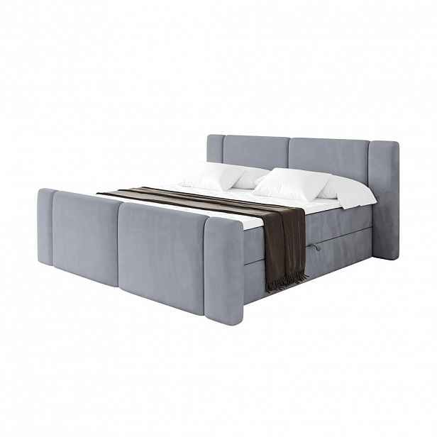 ALTDECOR POSTEL boxspring s matrací H3 - EVON Zanozek - 180x200 cm Šedá