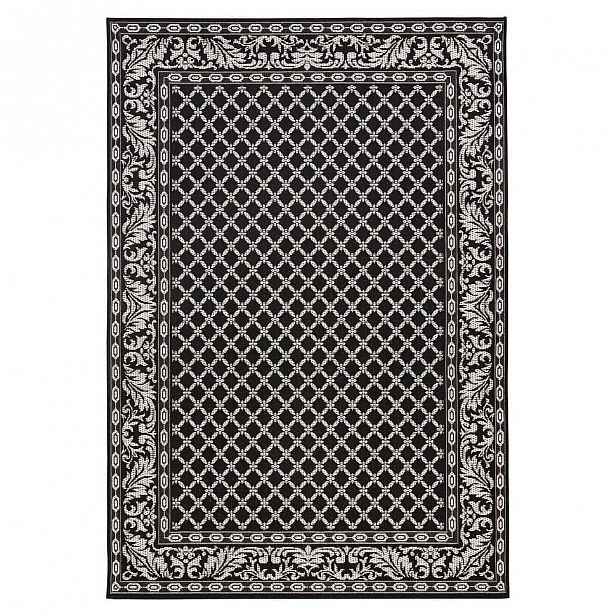 Černo-krémový venkovní koberec Bougari Royal, 115 x 165 cm