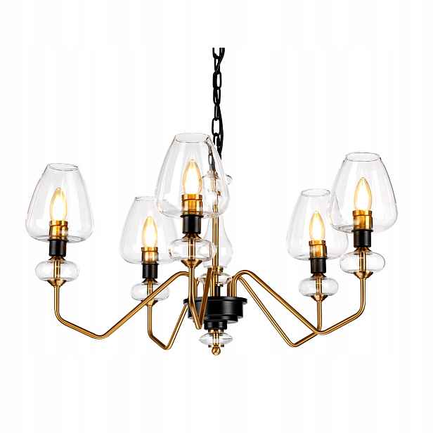 Elstead Závěsná lampa Armand 5xE14 40W Industriální zlatá IP20