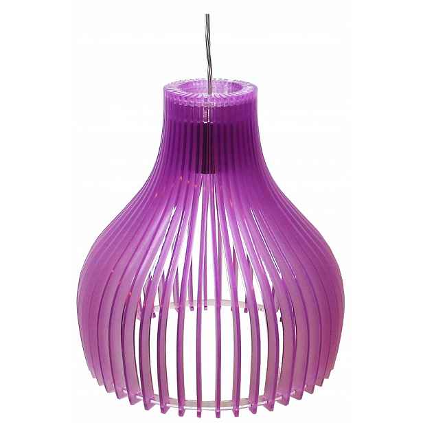 Fialová akrylová závěsná lampa E27 Buren Candellux