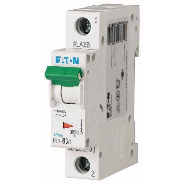 Jistič Eaton PL7-B6/1 10 kA B 6 A