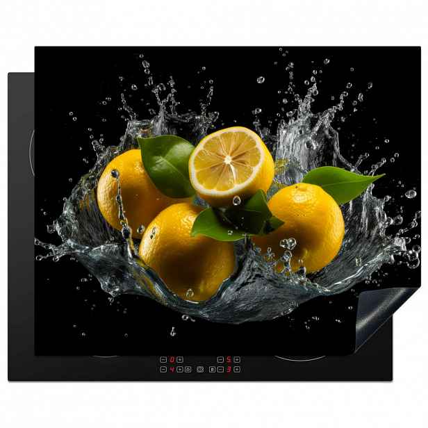 MuchoWow KRYT NA INDUKČNÍ DESKU Citron - Ovoce - Žlutá - Černá 65x52 cm