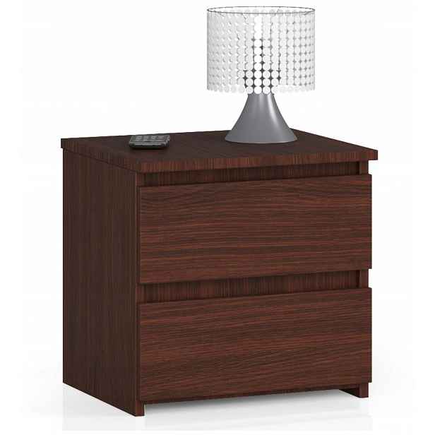 Noční stolek CL2 wenge stolek 40 cm 2 zásuvky Akd