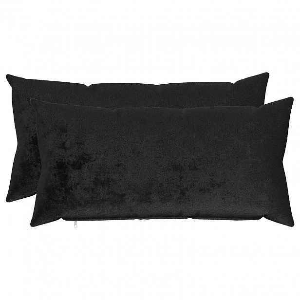 vidaXL Povlak na polštář 2 pcs HEERLEN Černá 40 x 70 cm Flanel