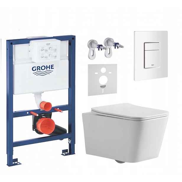 7v1 Wc Set Stelaz Grohe 820 mm Wc Mísa Tornado Imprese Tlačítko
