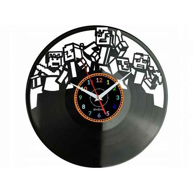 Kostky Dárek Originální dekorace do domu Hodiny z vinylové desky