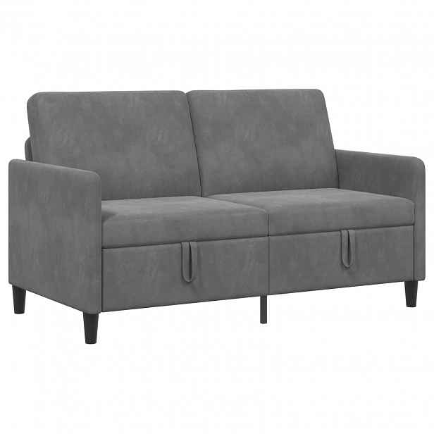 vidaXL Sofa s úložným prostorem Tmavě šedá 152 x 78 x 87 cm Polyester