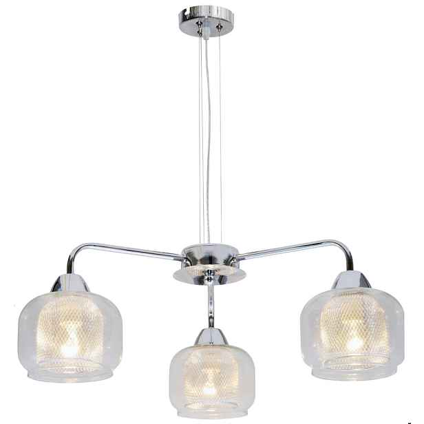 Chromové stínidlo závěsné lampy s košíkem 3x40W Ray