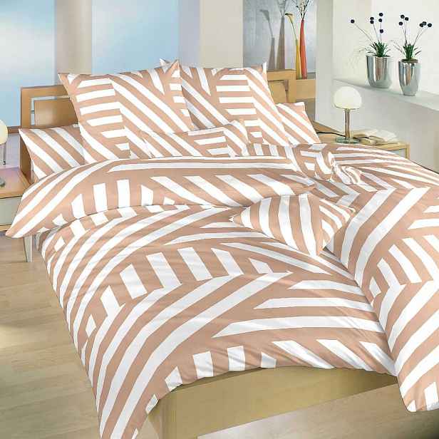 Dadka Povlečení bavlna Zebra světle hnědá 140x200, 70x90 cm