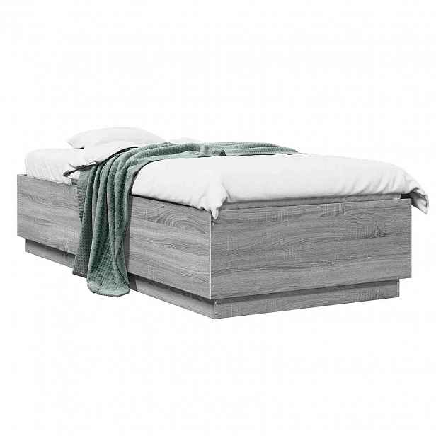vidaXL Rám postele Šedý Sonoma 80 x 200 cm Kompozitní dřevo