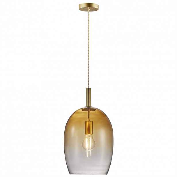 Závěsná lampa Uma 23 1x40W/E27 sklo amber kov IP20 Nordlux