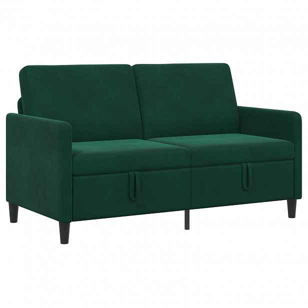 vidaXL Sofa s úložným prostorem Tmavě zelená 152 x 78 x 87 cm