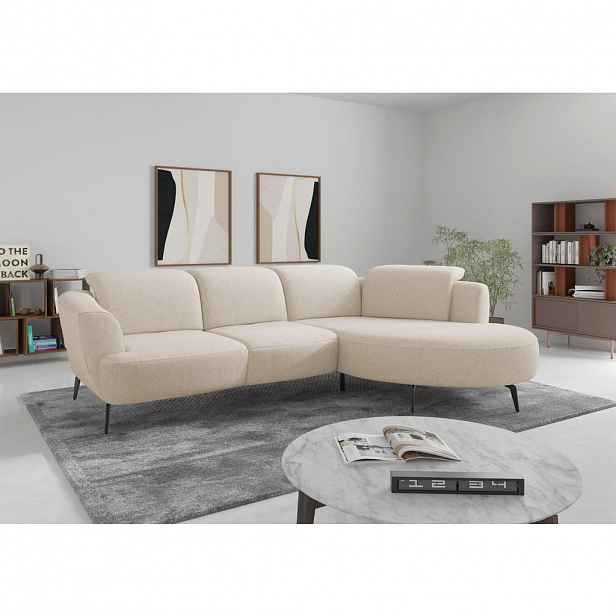 Sit & More ROHOVÁ SEDAČKA, textil, krémová