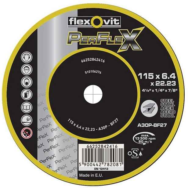 Kotouč brusný Flexovit PerFlex A30P-BF27 115×22,23 mm
