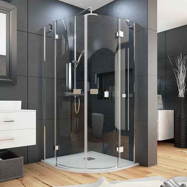 Sprchový kout čtvrtkruhový rohový SMART S7 90x90 cm