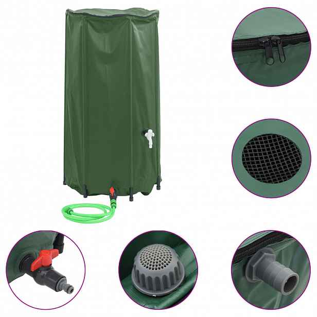 vidaXL Nádrž na vodu s kohoutkem skládací 100 l PVC