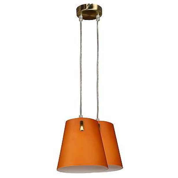 Závěsná lampa patinované sklo 2xE14 165cm Muscat