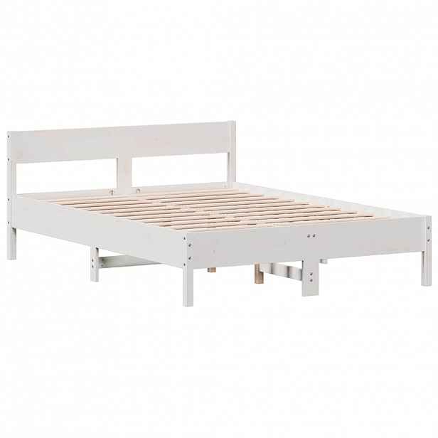 vidaXL Postel bez matrace bílá 150 x 200 cm masivní borovice