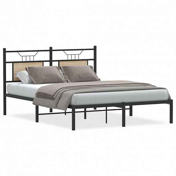 vidaXL Rám postele bez matrace dub sonoma 150x200 cm kompozitní dřevo