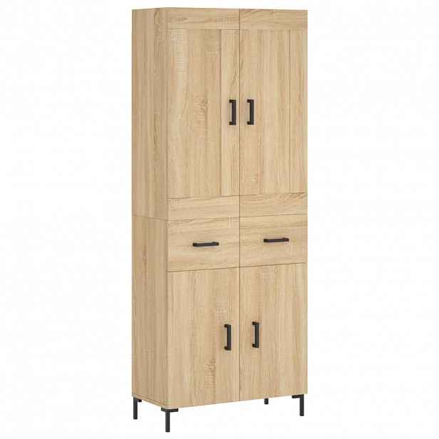 vidaXL Skříň highboard dub sonoma 69,5 x 34 x 180 cm kompozitní dřevo