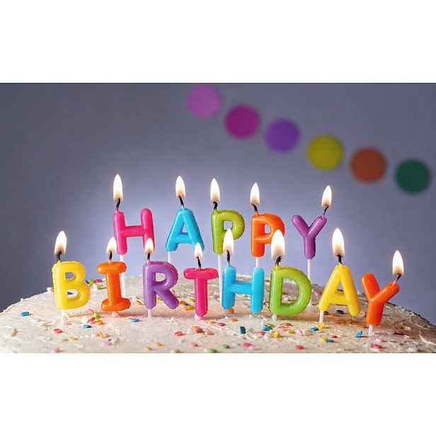 Butlers HAPPY BIRTHDAY Sada barevných svíček