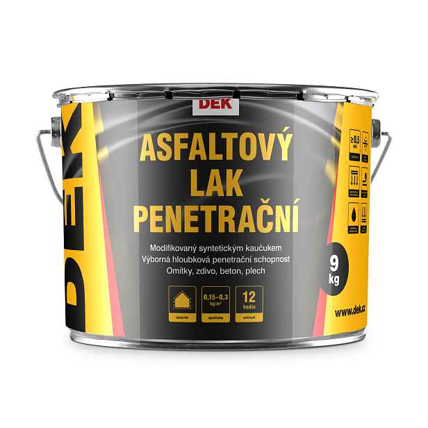 Lak penetrační asfaltový 9 kg