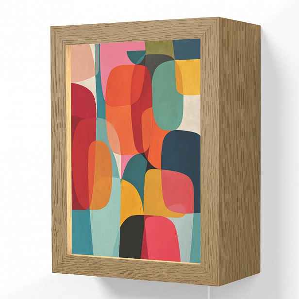 OnlyWow NÁSTĚNNÁ LAMPA Tvary - barevné - abstraktní - letadla 15x20 cm