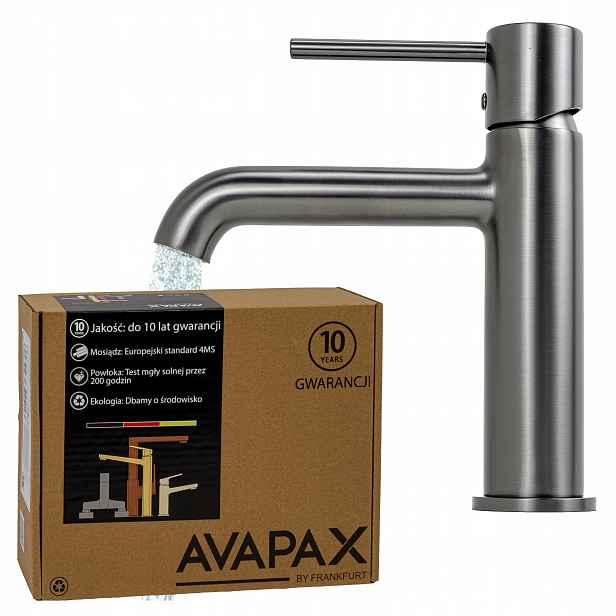 Umyvadlová stojánková baterie baterie Gun Gray armatura Loft Avapax