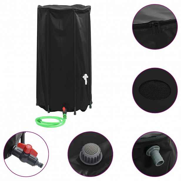 vidaXL Nádrž na vodu s kohoutkem skládací 100 l PVC