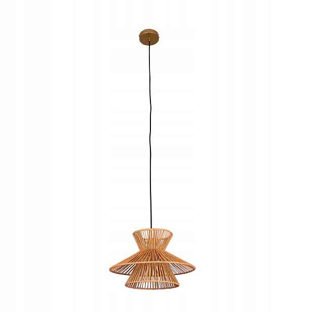 Závěsné Stropní Svítidlo Bambus Boho Rattan Dřevo Loft