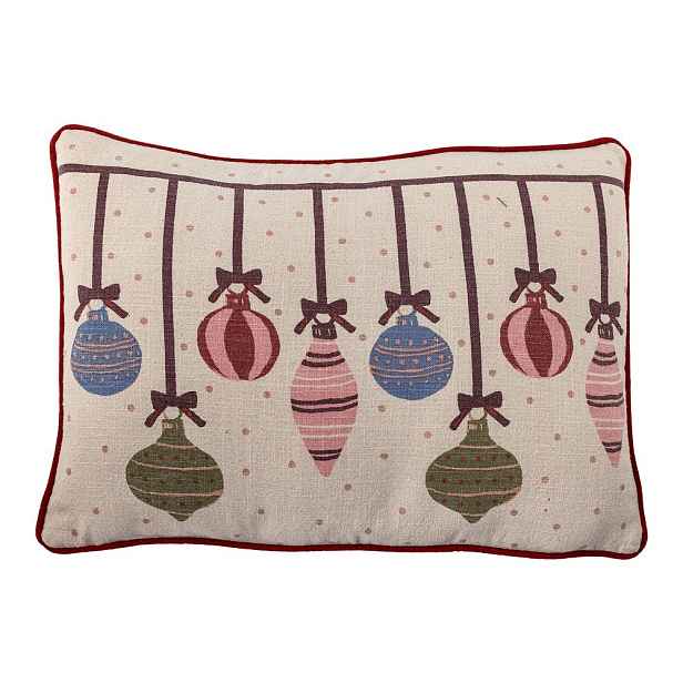 Bavlněný dekorační polštář s vánočním motivem 35x50 cm Ornamentia – Bloomingville