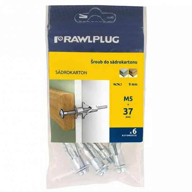 Kotva do sádrokartonu SM 10 se šroubem M5x37 mm (6 ks)