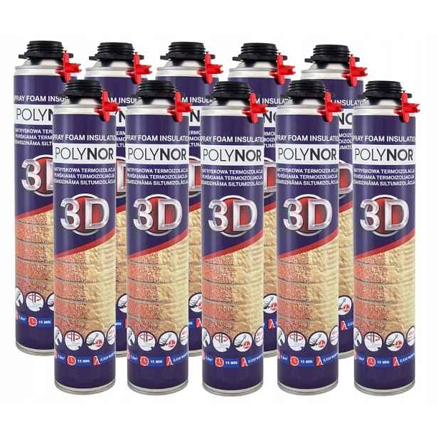 Pur Sprchová Pěna Polynor 3D 850 ml zateplení podkroví 10 kusů