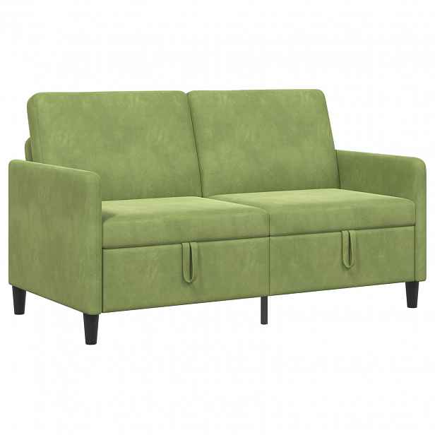 vidaXL Sofa s úložným prostorem Světlá zelená 152 x 78 x 87 cm