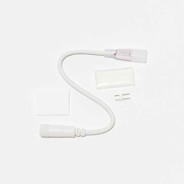 Easy Fix prodlužovací kabel 25 cm pro dvoustranný LED Neon, IP67, 230 V, bílý, samičí