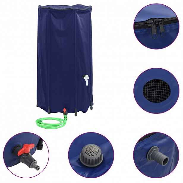 vidaXL Nádrž na vodu s kohoutkem skládací 100 l PVC