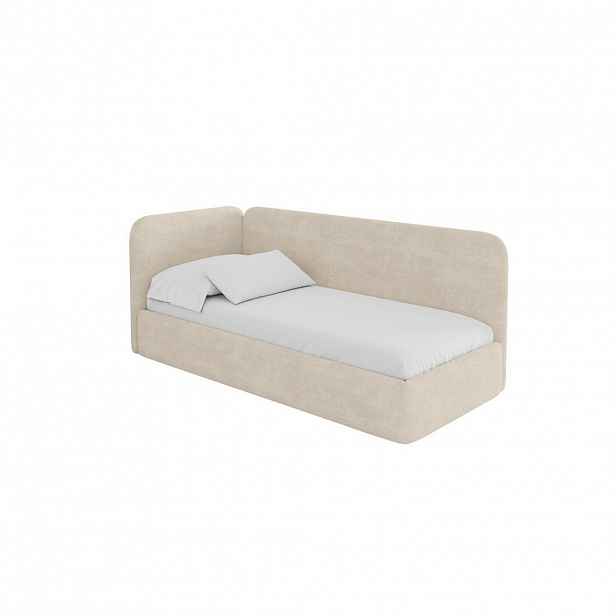 ALTDECOR JEDNOLŮŽKOVÁ POSTEL pro mládež s úložným prostorem, vpravo - ELSY 80x200 béžová