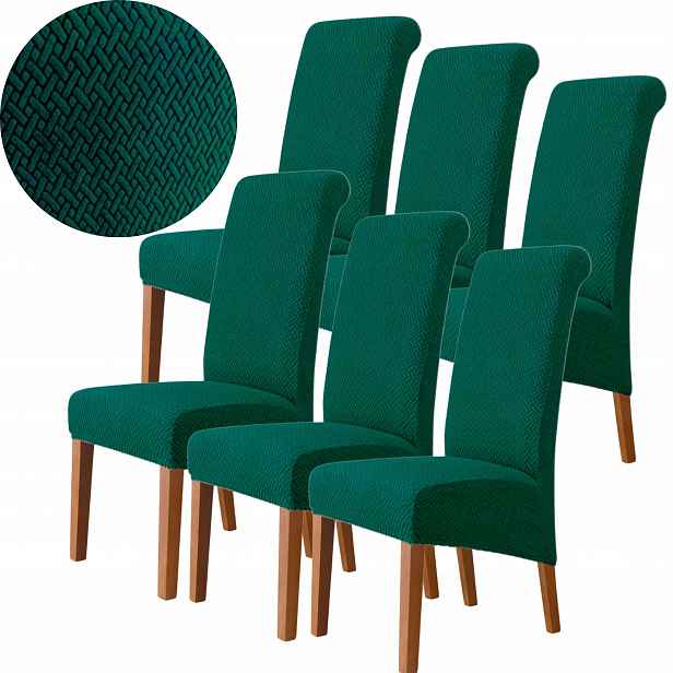 6 X Potah Na Židli Žakár Jedle Premium Elastický Salon Oeko-tex