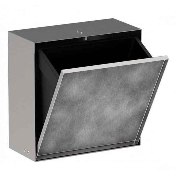 Hansgrohe XtraStoris Rock - Podomítkový odpadkový koš 6 l, kartáčovaná ocel 56090800