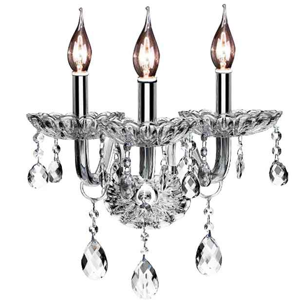 TooLight Křišťálová nástěnná lampa 300759 stříbrná